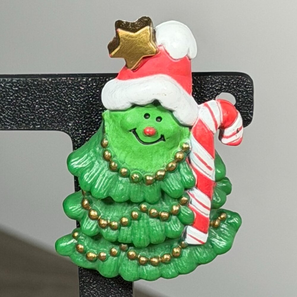Vintage 1981 Hallmark "Jolly Christmas Tree" Brooch Pin